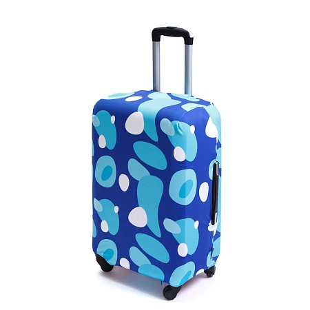 Чехол для чемодана M/L В голубом (морской прибой) модель ECO